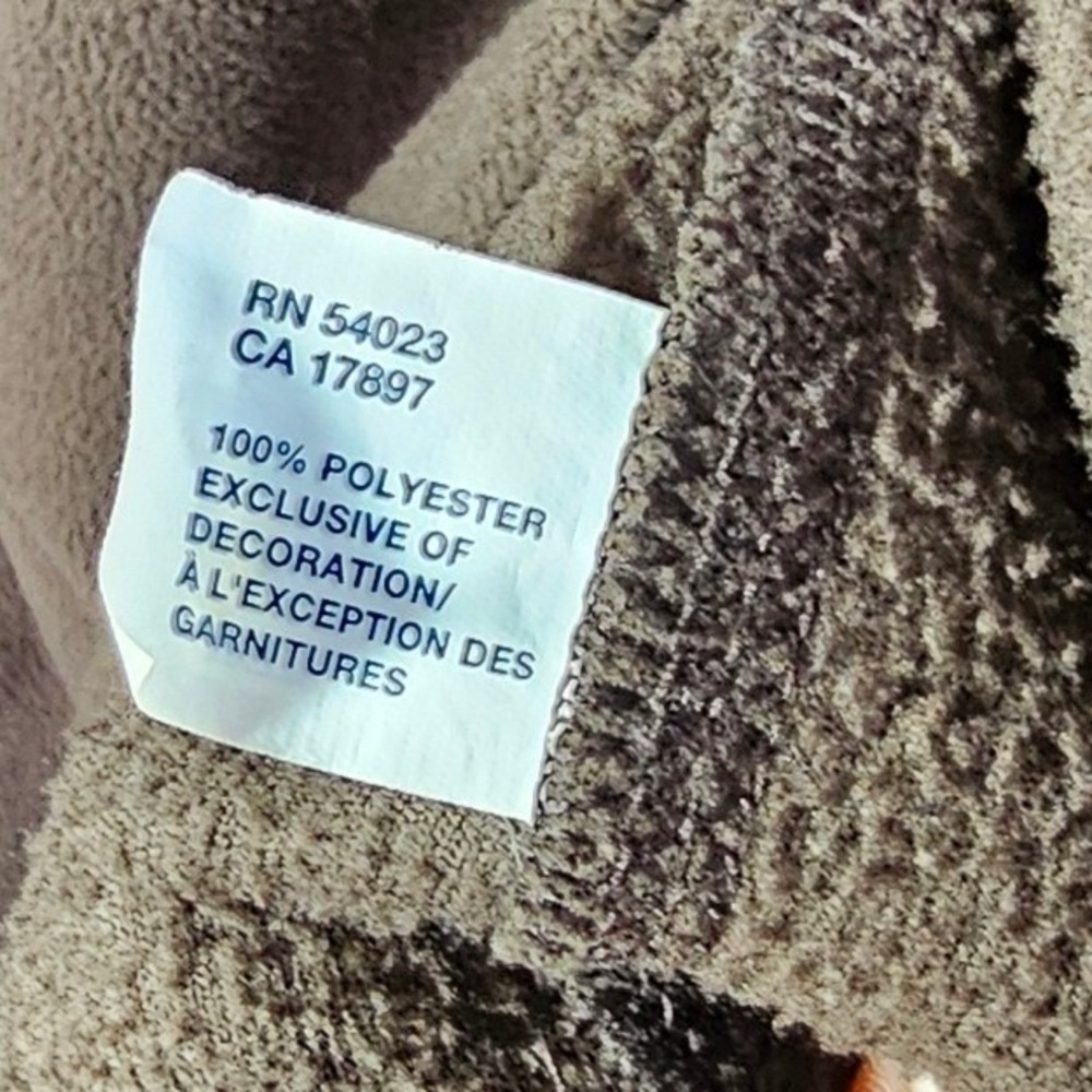 GAP Fleece Quarter Zip Pullover Brown Mock Neck Long Sleeve Size Medium - Picture 5 of 5